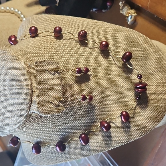 PriscillaJewels Jewelry - Cranberries w/Crystal Necklace Set